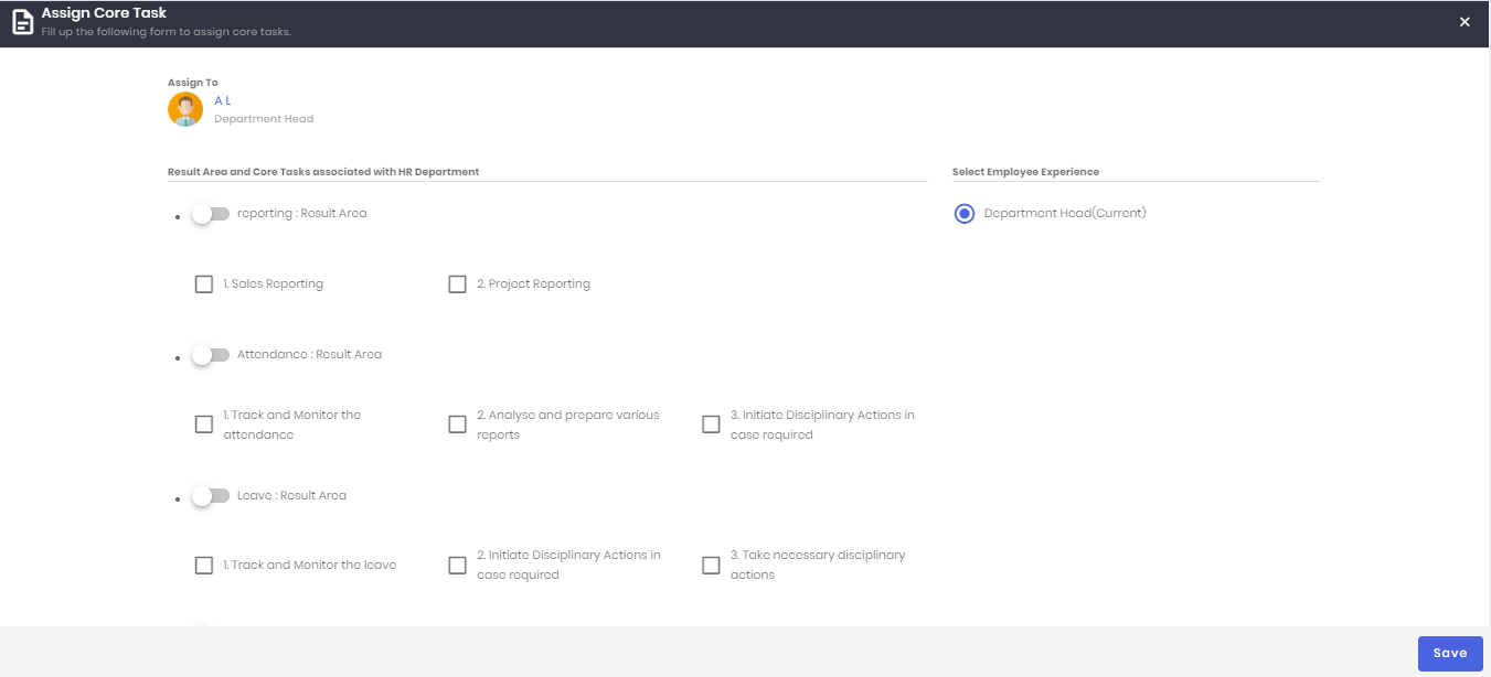 Assign Core Task