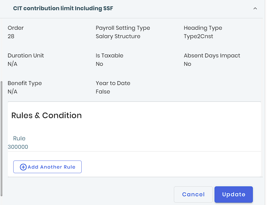 CIT contribution limit Including SSF