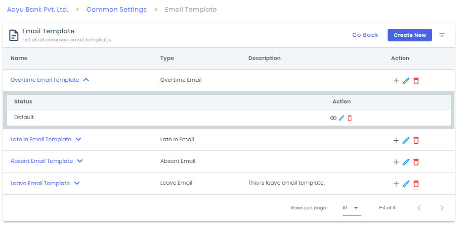 Common Settings