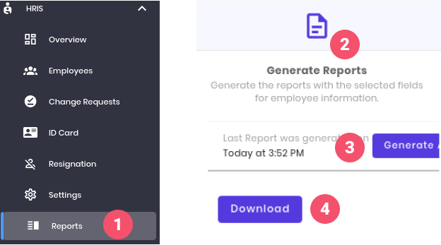 Generate and Download HRIS Reports