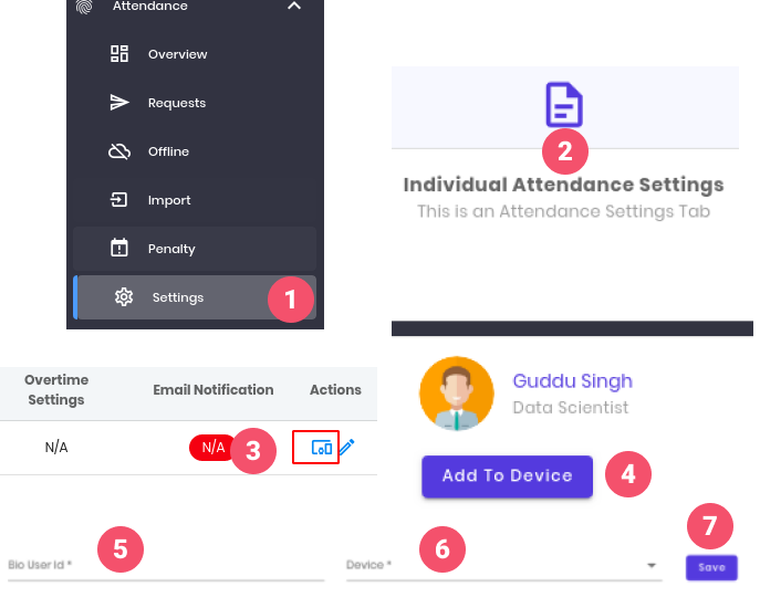 Individual Attendance Settings