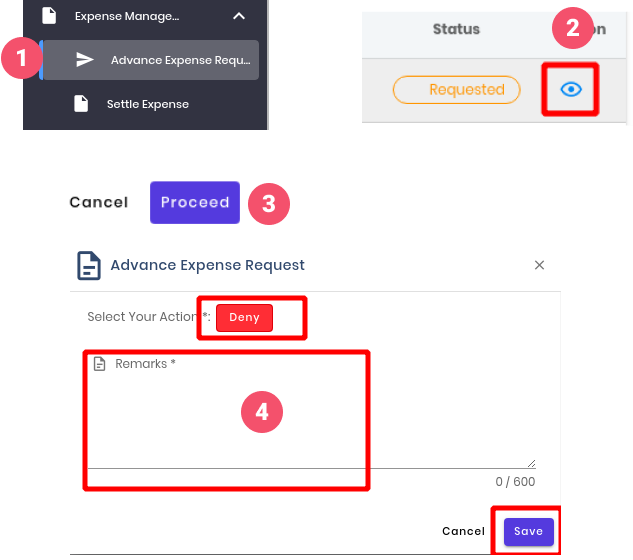 Managing Advance Expense Requests 