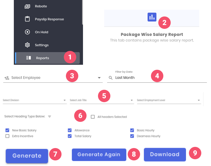 Package Wise Salary Report