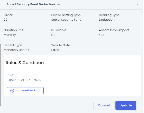 Social Security Fund Deduction two