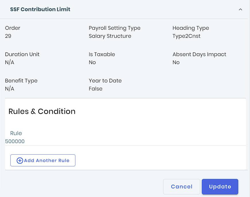 SSF Contribution Limit