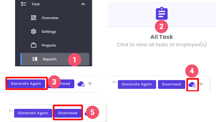 View and download all task report